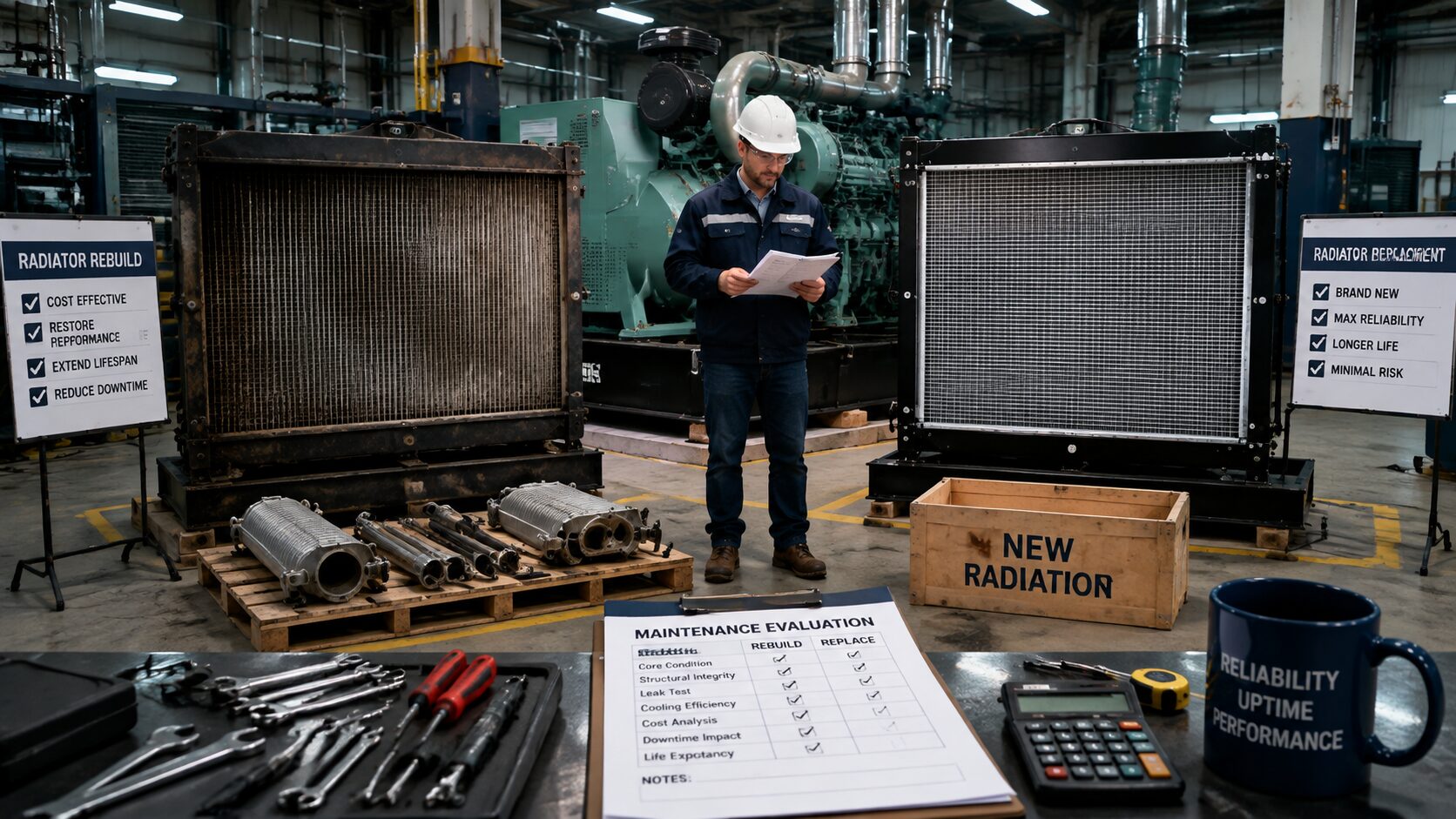 generator radiator rebuilding vs replacement which option saves your facility more money